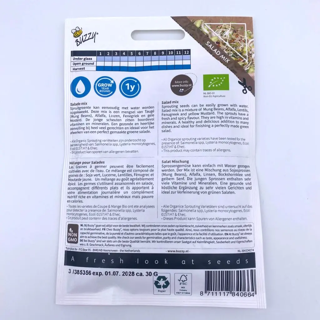 Salade mix - Kiemgroente - Sprossen - BIO