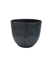 Pot Artstone bola black D23 H20