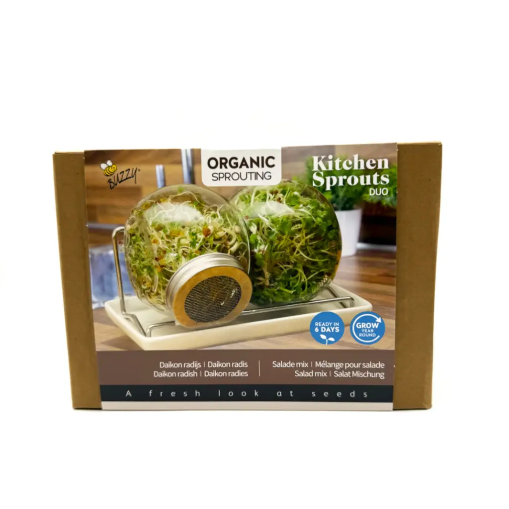Daikon radish and salad mix growing kit - sprouting vegetables -  ORG