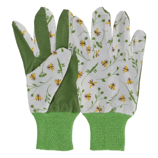 [VBEE001] Gardening gloves with a bee print M